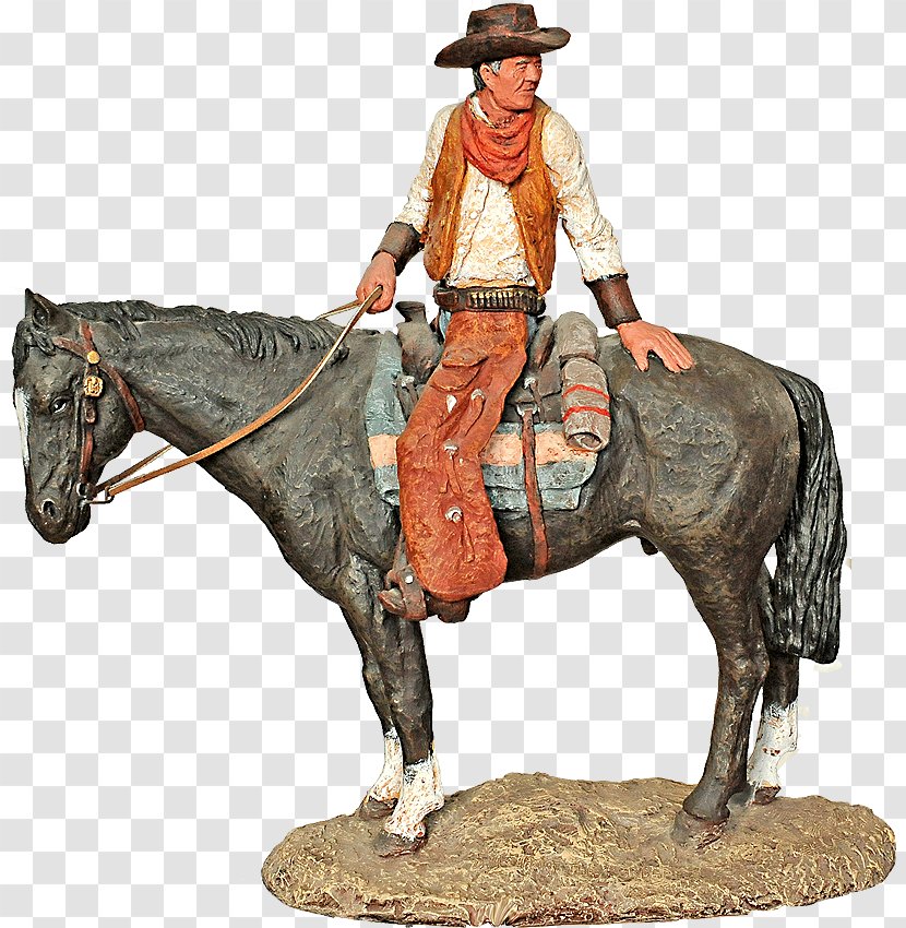 Sculpture Trail Cowboy Mustang - Animal Figure - John Wayne Transparent PNG