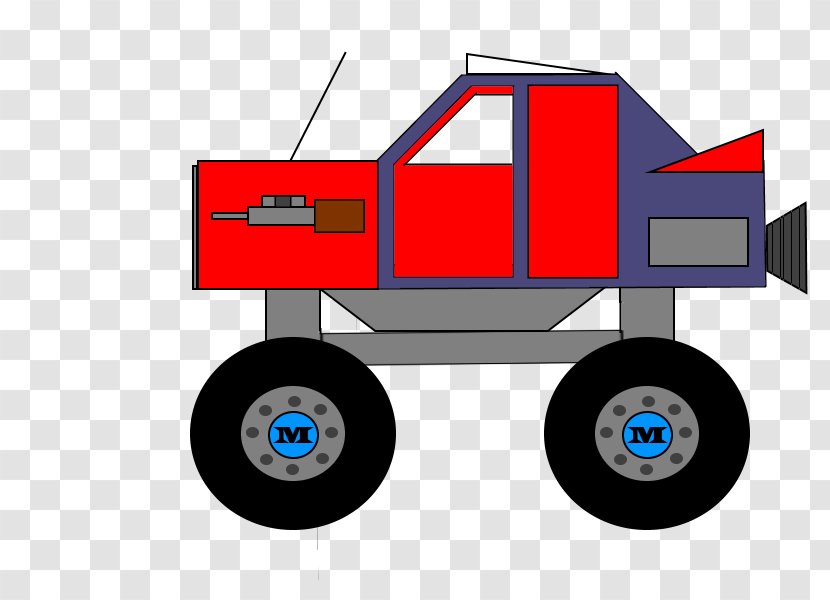 Car Motor Vehicle Art Monster Truck - Side Transparent PNG