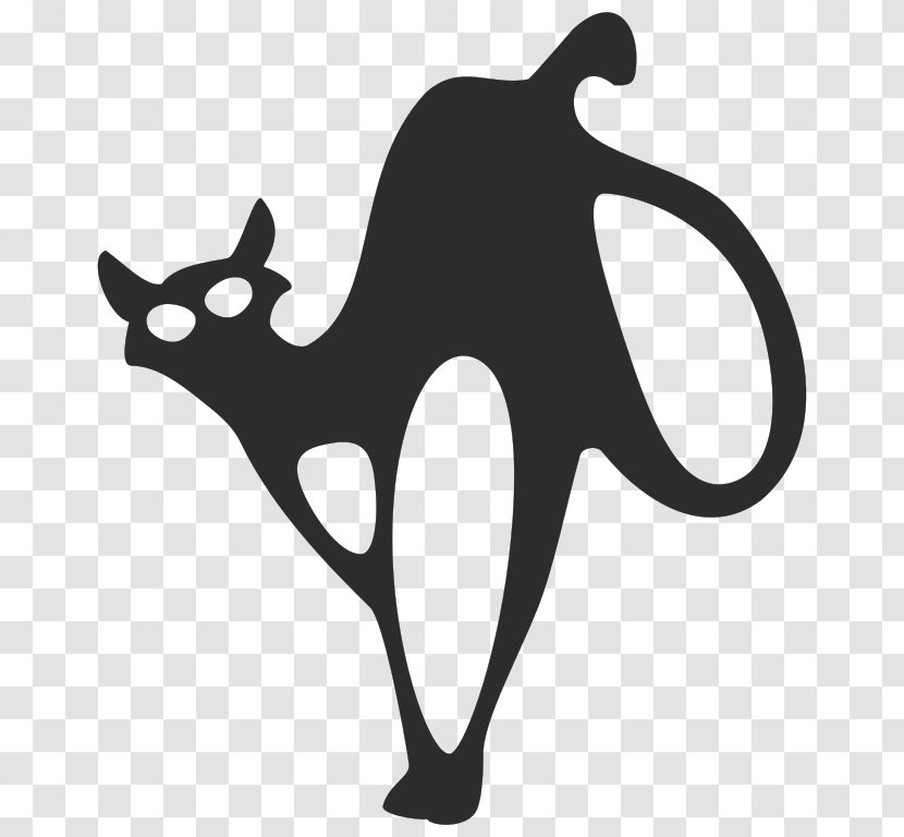 Cat Kitten Clip Art Felidae - Black - Switch Witch Transparent PNG