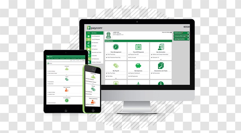 Paycom Corporate Headquarters Business Payroll Employee Self-service - Computer - Payment Possibilities Transparent PNG