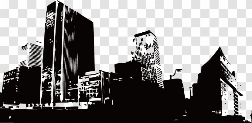 Building Euclidean Vector - Skyline - Silhouette Buildings Transparent PNG