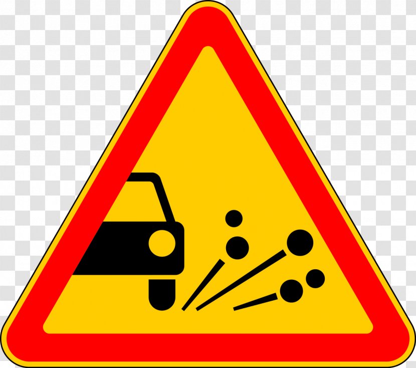 Traffic Sign Road Warning Code - Yellow - Gravel Transparent PNG