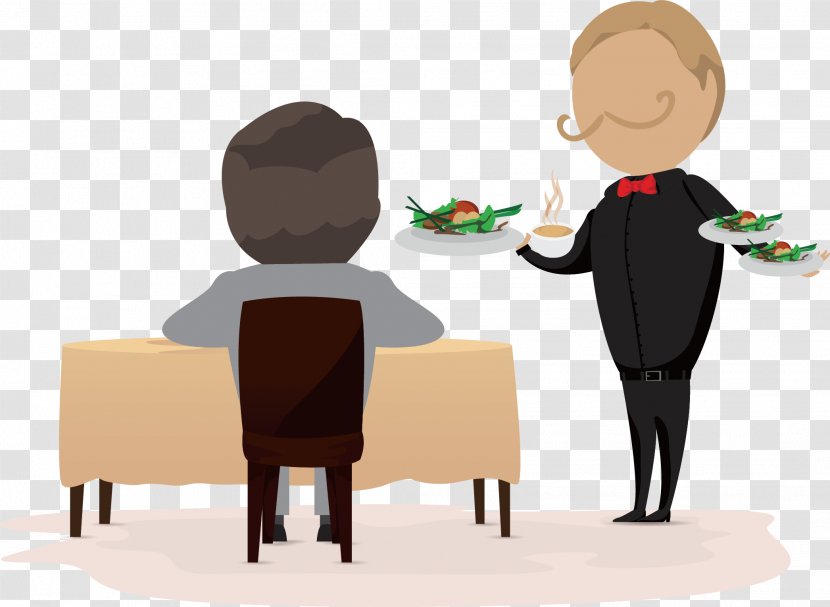 Cartoon Vector Graphics Design Restaurant Illustration - Job - Kasse Transparent PNG