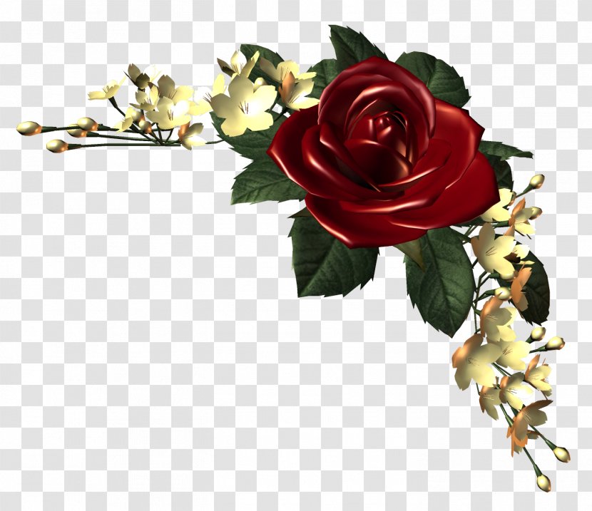 Cut Flowers Rose Flower Bouquet - Floristry - Corner Transparent PNG