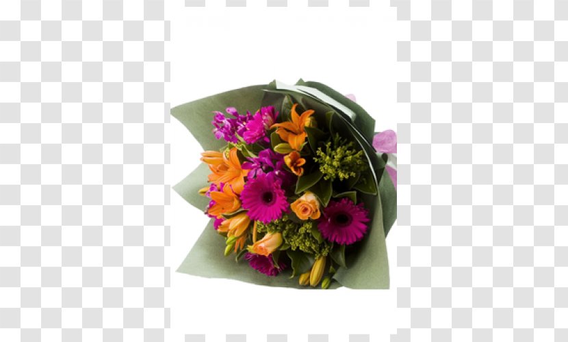 Floral Design Flower Bouquet Cut Flowers Birthday - Gerbera Transparent PNG