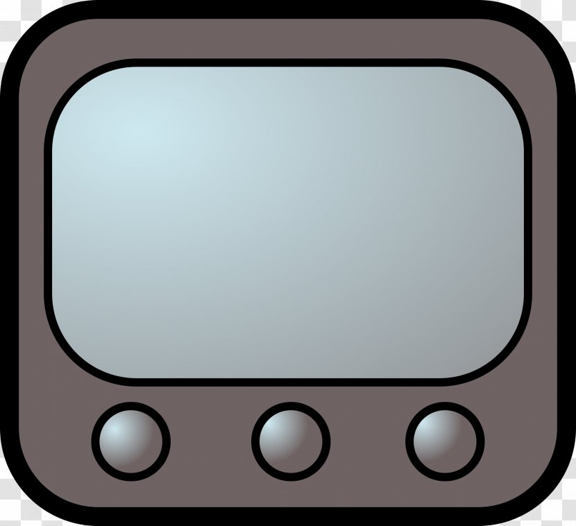 Clip Art Television Set Openclipart Vector Graphics - Multimedia - Black And White Monitor Clipart Transparent PNG