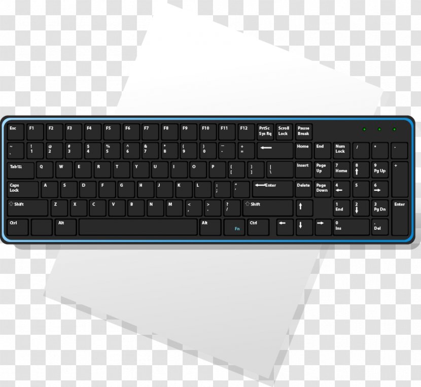 Computer Keyboard Space Bar Numeric Keypad Laptop Hardware - Technology - Vector Transparent PNG