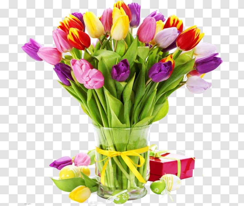 Flower Bouquet Cut Flowers Stock Photography Tulip - Anniversary - Celebration Easter'day Transparent PNG