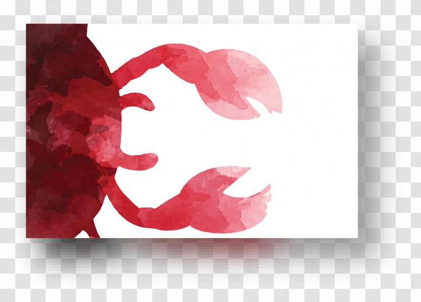 Crab Red Business Card - Vector Transparent PNG