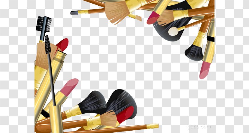 Cosmetics Makeup Brush Illustration - Yellow - Women Commonly Transparent PNG