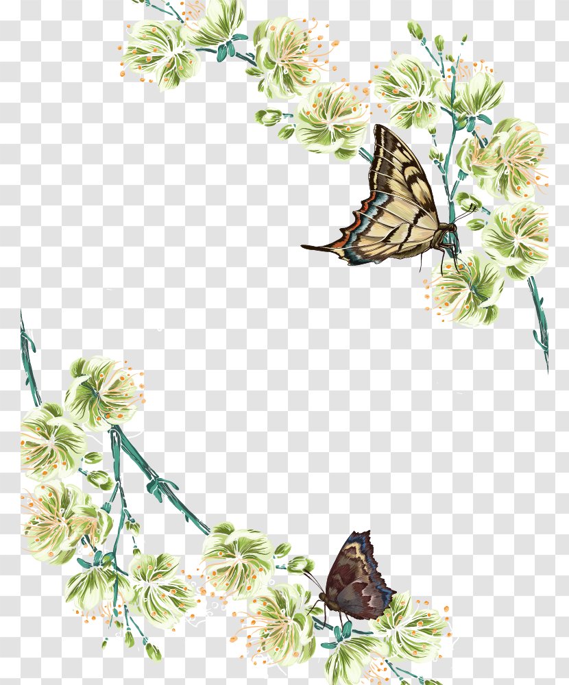 Butterfly Flower Adobe Illustrator - Moth - Spring Flowers Transparent PNG