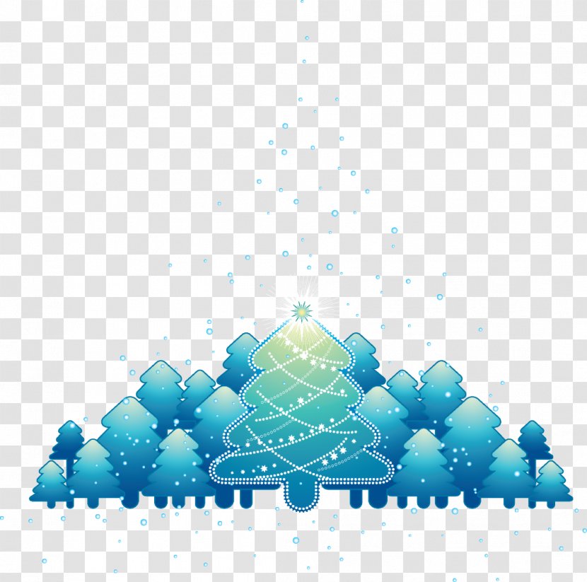 Blue Christmas Tree Clip Art - Water - Mystery Transparent PNG
