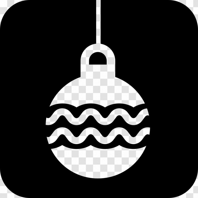 Christmas Clip Art - Black And White - Bauble Transparent PNG