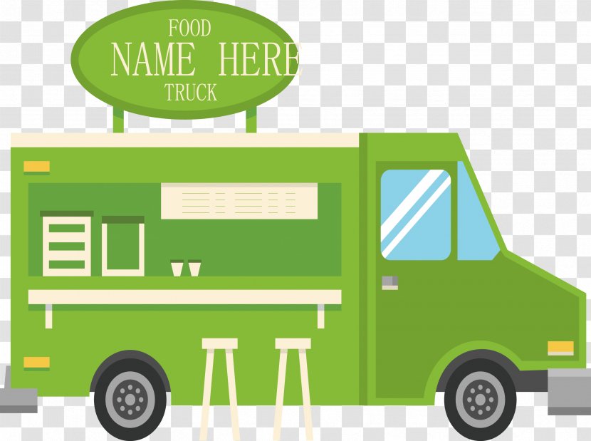 Fast Food Car Truck - Vehicle - Green Transparent PNG