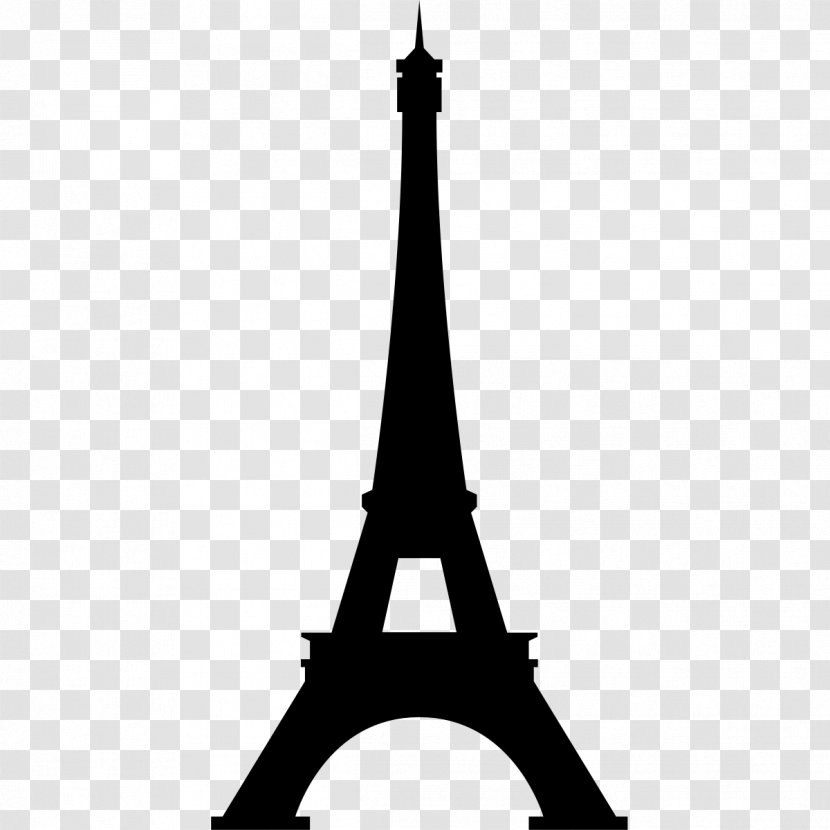 Eiffel Tower Building Silhouette Royalty-free - Black And White - Monoments Paris Towers Transparent PNG