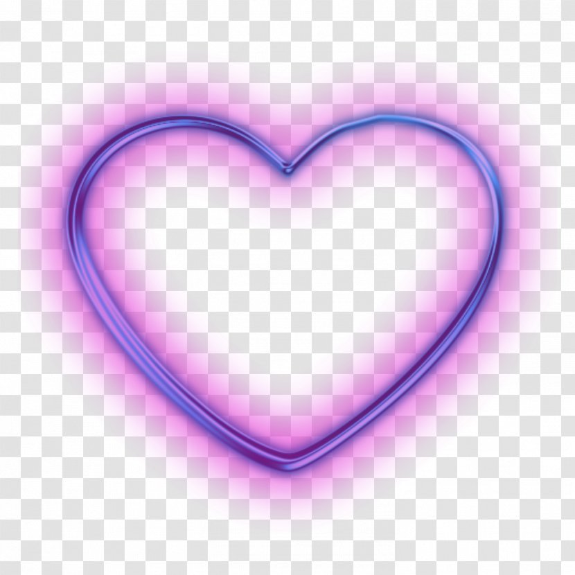 Heart Desktop Wallpaper Clip Art - Purple - Neon Flamingo Transparent PNG