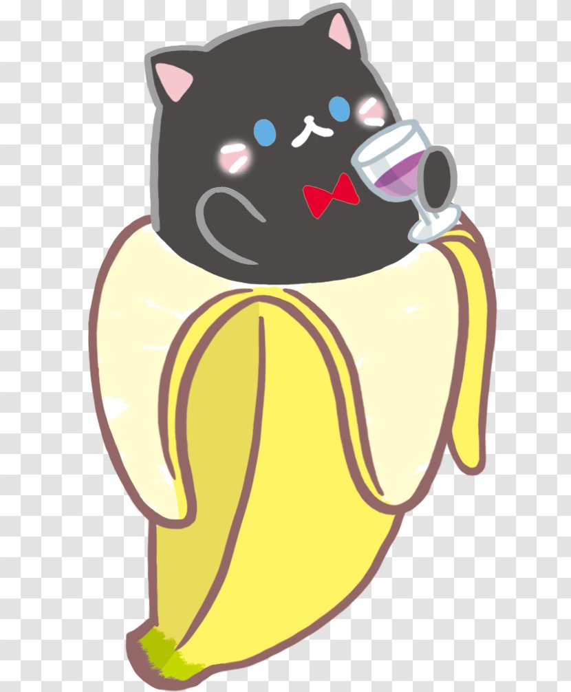 Whiskers Kitten ばなにゃ: バナナにひそむにゃんこ Banana Clip Art - Mammal Transparent PNG