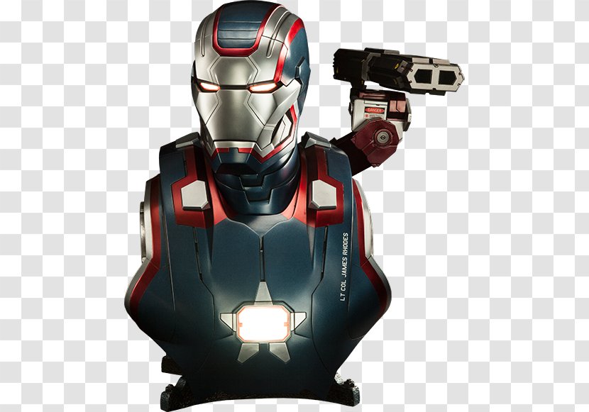 Iron Man War Machine Sideshow Collectibles Spider-Man Patriot - Bust Transparent PNG