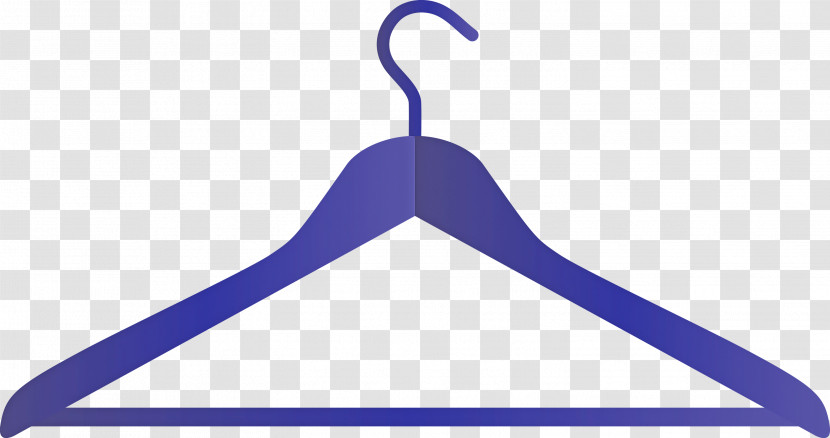 Clothes Hanger Cobalt Blue Electric Blue Line Logo Transparent PNG