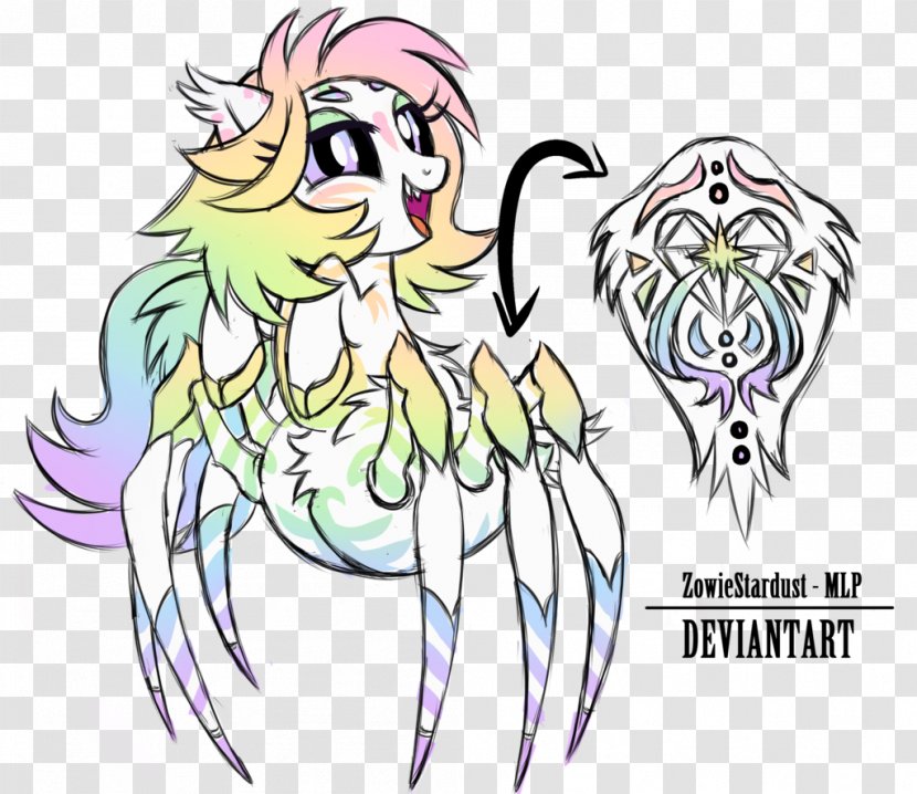 Pony Drawing Friendship Is Magic Spider Cartoon - Watercolor Transparent PNG