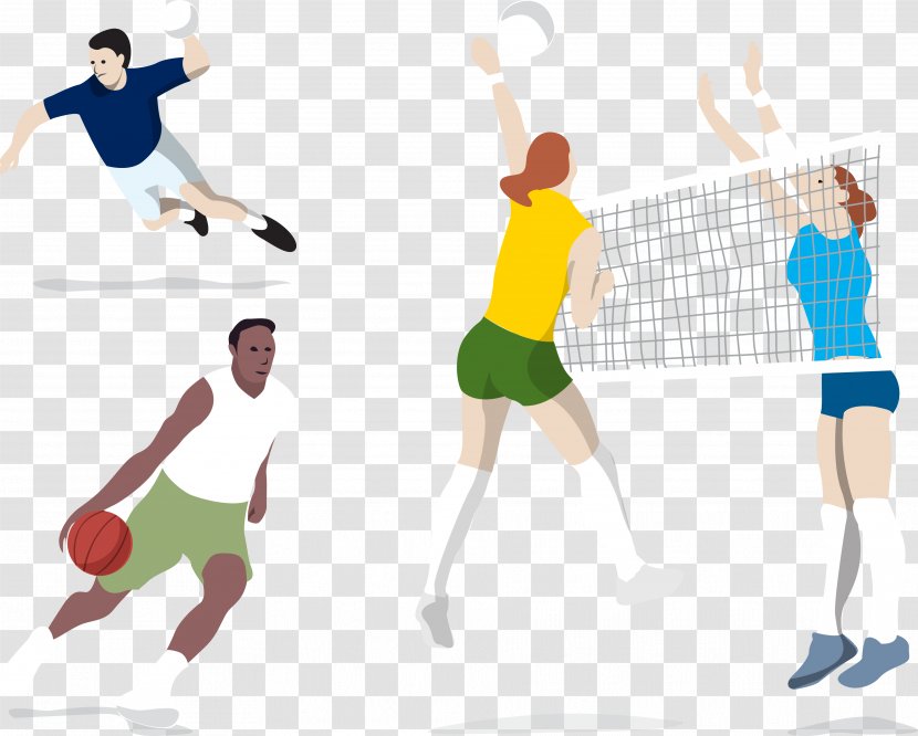 2016 Summer Olympics Volleyball Euclidean Vector Motion - Sport - Basketball Handball Player Transparent PNG