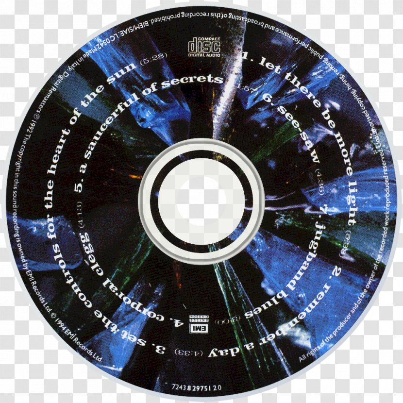Compact Disc A Saucerful Of Secrets Pink Floyd Ummagumma Delicate Sound Thunder - Flower - Echoes The Best Transparent PNG