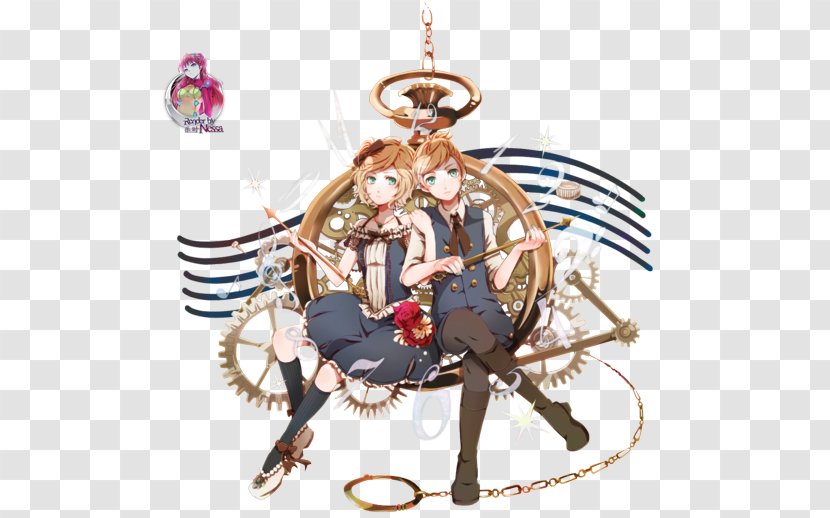 Kagamine Rin/Len Vocaloid Hatsune Miku Steampunk Megpoid - Cartoon Transparent PNG