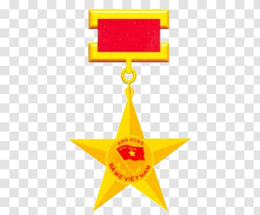 Vietnamese Heroic Mother Hero Of Labor Gold Star Order The People's Armed Forces - Orange Transparent PNG