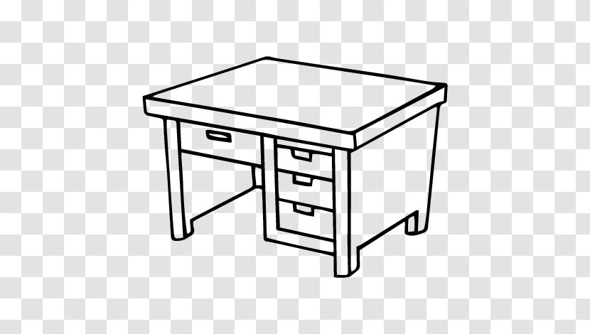 Desk Coloring Book Drawing Office Table - Rectangle Transparent PNG