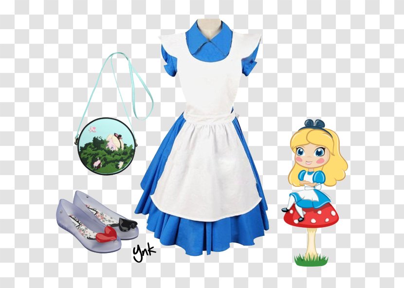 Costume Blue Cosplay Alice In Wonderland Dress - Uniform - Snow White Transparent PNG