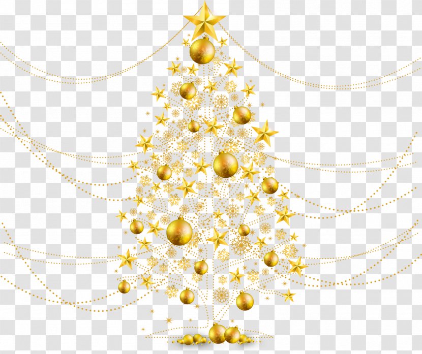 Christmas Tree - Decoration - Golden Transparent PNG