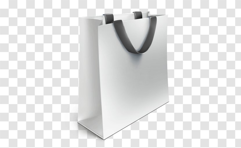 Shopping Bags & Trolleys Cart - White - 3D Mockup Transparent PNG