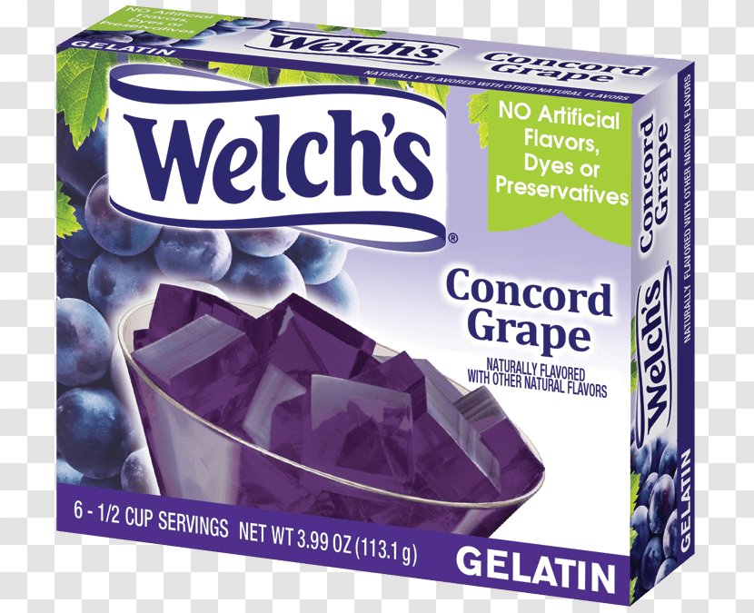 Concord Grape Welch's Jel Sert Gelatin Jell-O - Flavor - Juice Transparent PNG