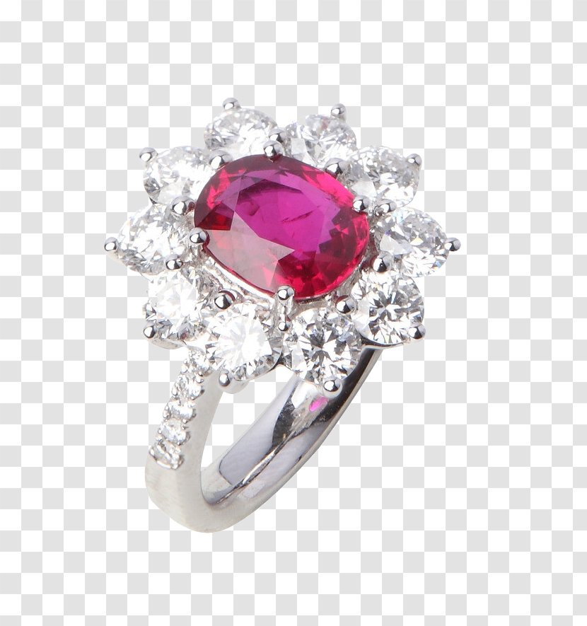 Wedding Ring Jewellery Ruby Gemstone - Jade - And Diamond Transparent PNG