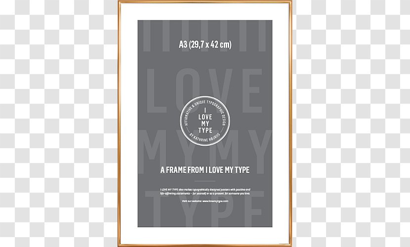 Ramme Poster A4 Goal Text - Standard Paper Size - Copper Frame Transparent PNG