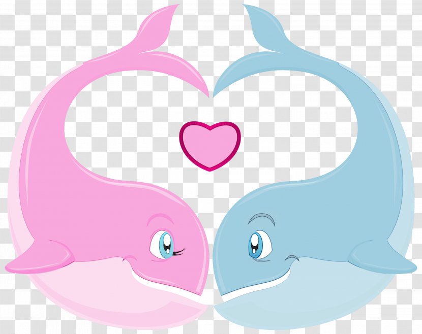 Valentines Day Cartoon - Love Marine Mammal Transparent PNG