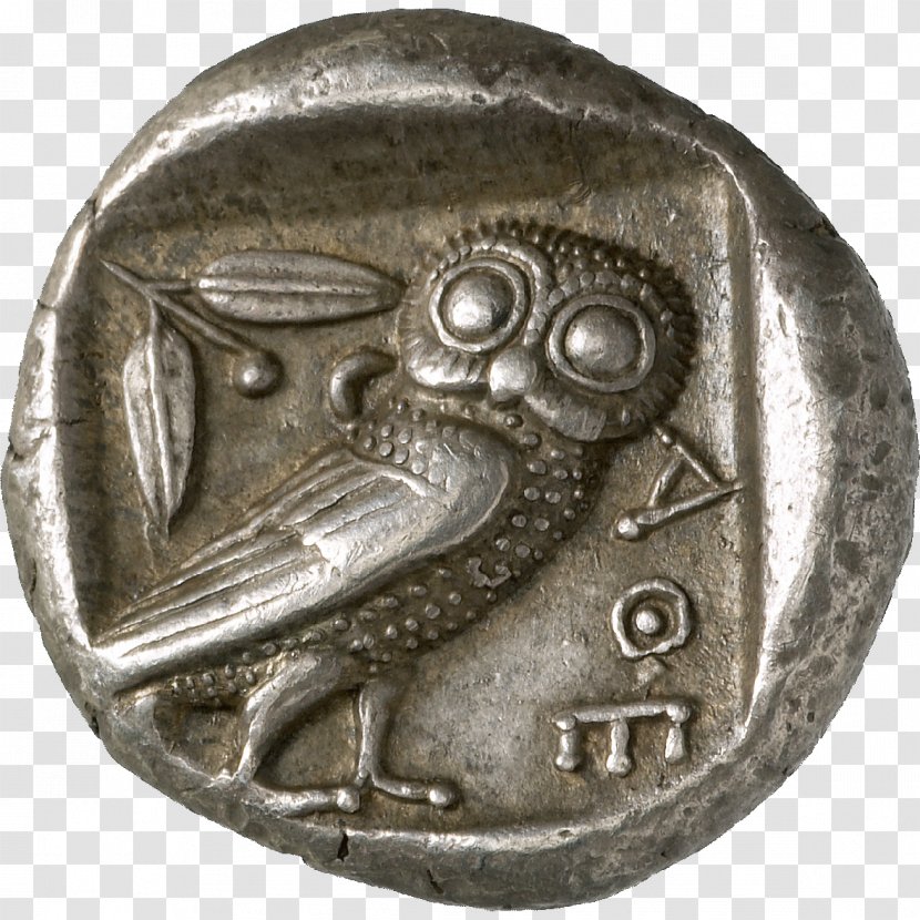 Ancient Greek Coinage Tetradrachm Silver Coin - Litra Transparent PNG