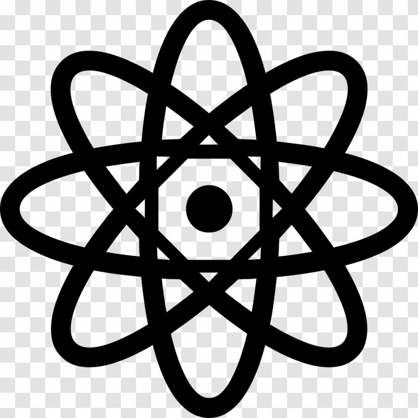 Science Scientist Atom Symbol - Line Art Transparent PNG