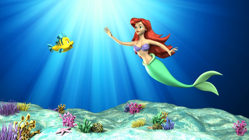 Ariel Mermaid Animation 3D Modeling Computer Graphics - 3d Transparent PNG
