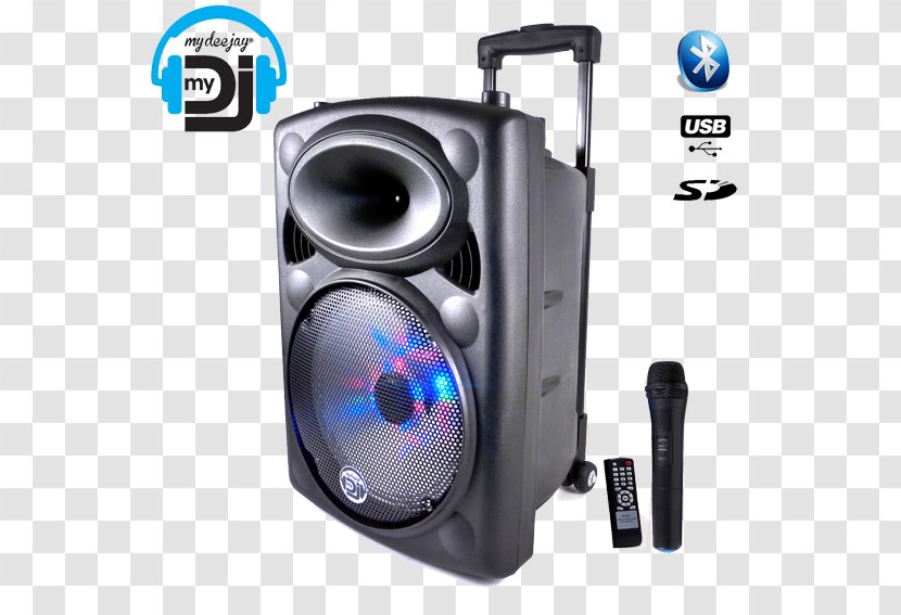 Light-emitting Diode Mydeejay 12 Enceinte Autonome Led Bluetooth Usb Djoon Microphone Loudspeaker Enclosure - Technology - Light Transparent PNG