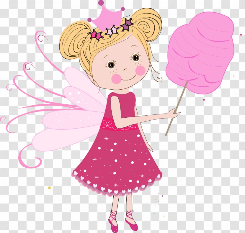 Cotton Candy Marshmallow - Flower - Cute Cartoon Angel Transparent PNG