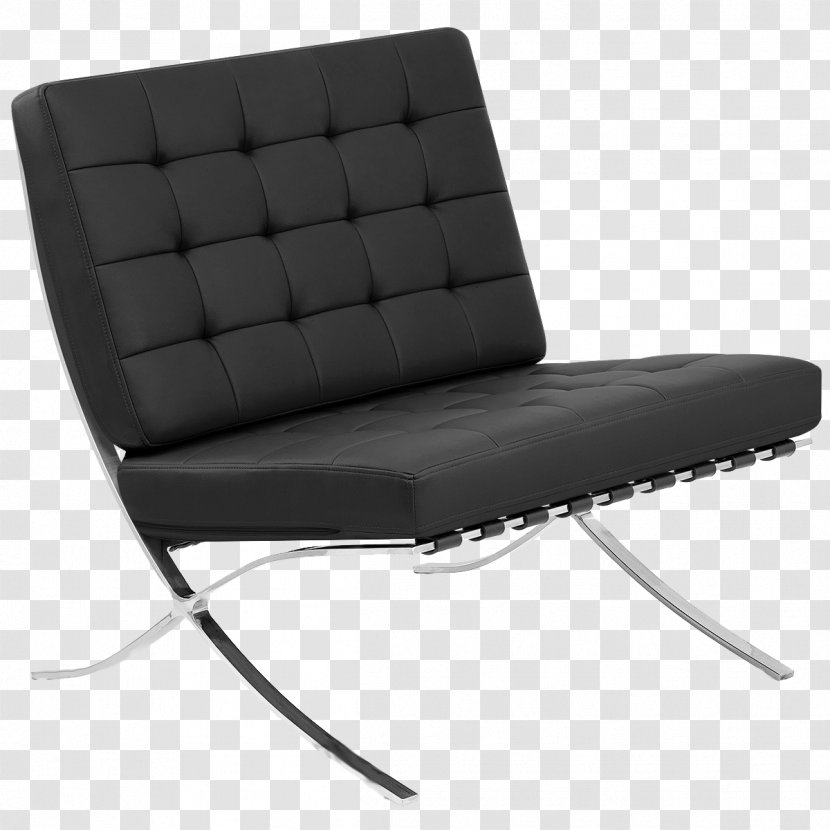 Barcelona Chair Table Furniture Couch - Foot Rests Transparent PNG
