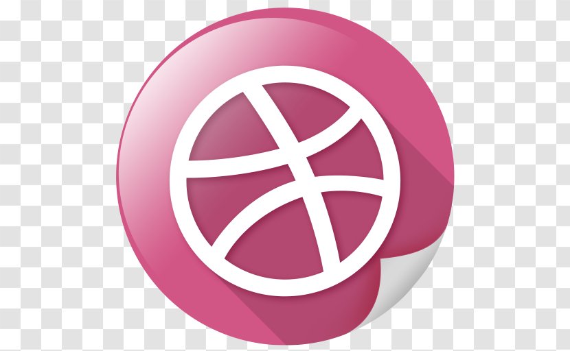 Social Media Dribbble GIF Icon Design - Pink Transparent PNG
