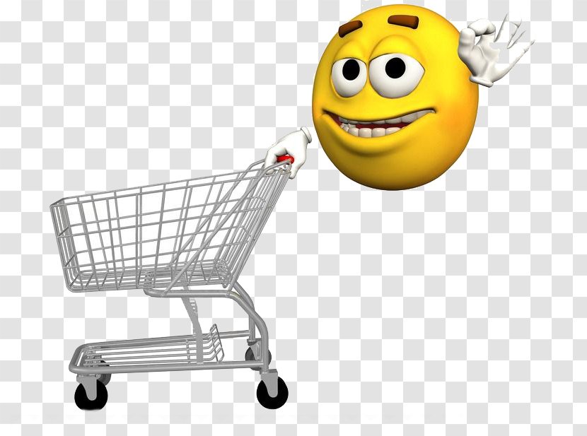 Shopping Smiley Emoticon Stock Photography Clip Art - Cart - Yellow Villain And Transparent PNG