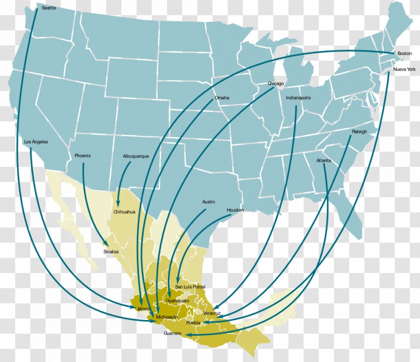 United States Emigration From Mexico Human Migration Mexican Americans - Arbeidsvandring Transparent PNG