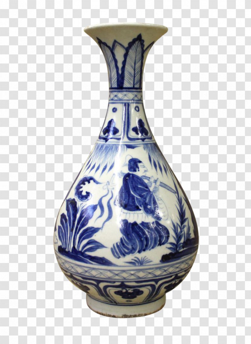 Ceramic Porcelain Blue And White Pottery Cobalt Vase Transparent PNG