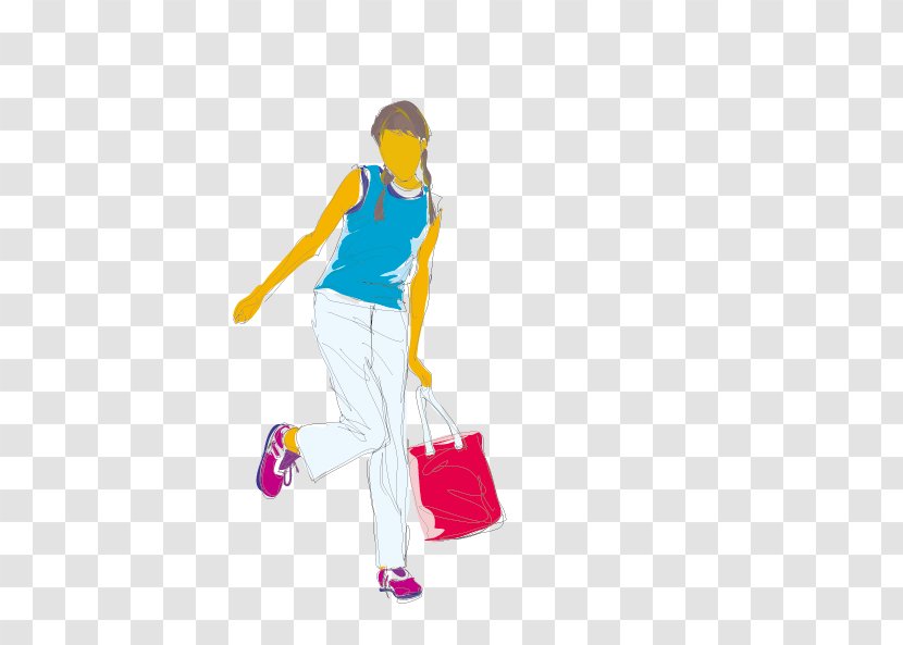 Woman Icon - Material - Shopping Standing Transparent PNG