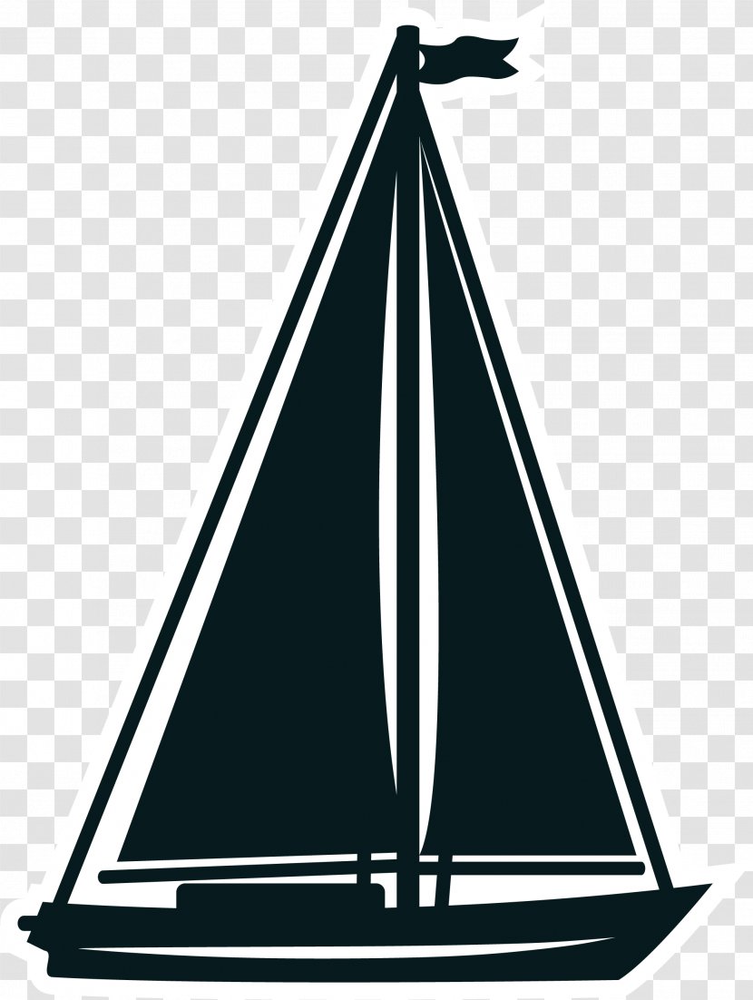 Sailing Ship Sailboat - Boat - Hand Painted Sails Transparent PNG