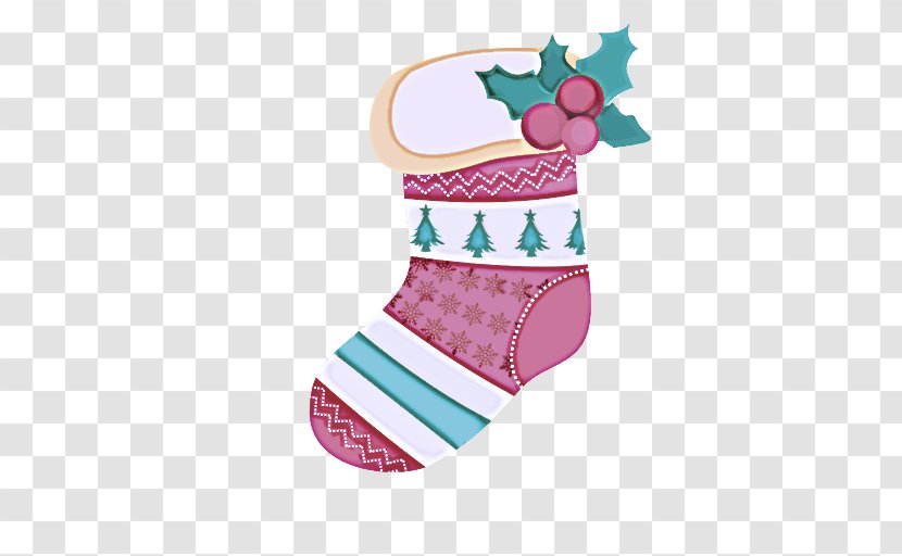 Christmas Stocking - Sock - Turquoise Decoration Transparent PNG