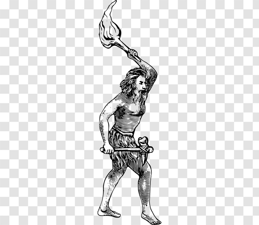 Caveman Drawing Paleolithic Clip Art - Silhouette - Cave Transparent PNG